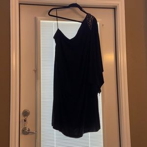 Black one shoulder dress